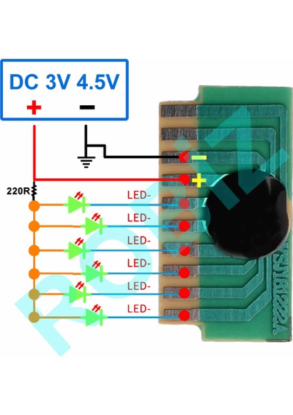 6 LED Flash Sürücü Modül Sıralı Kayan Yürüyen Flash Işık Lamba 3V/4.5V Oyuncak Araba Dekorasyon Diy