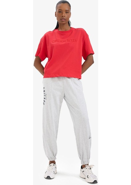 fit Nba Chicago Bulls Jogger Fit Çift Cepli Jogger Paça Standart Boy Eşofman ALTI B9998AX25SM
