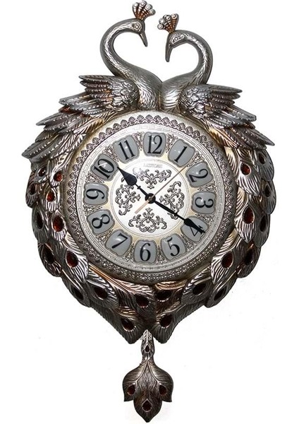 Duvara Asmalı Tavuskuşu Saat Hediyelik