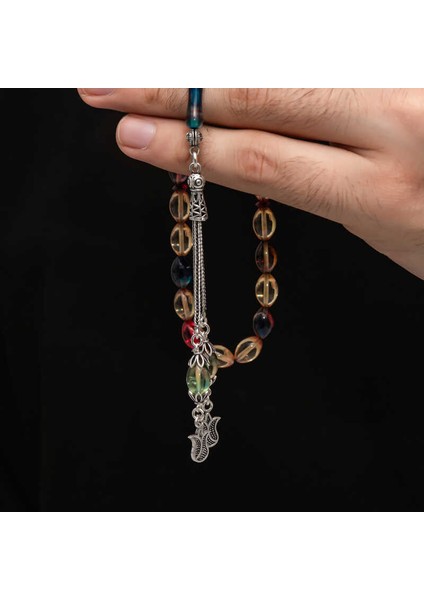 Gümüş Püskül Sıkma Kehribar Tesbih fırsatları