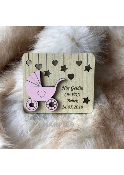 Kişiselleştirilebilir Ahşap Magnet | Kız - Erkek Çocuk Hediyelik | 10' Lu SET|MG2003