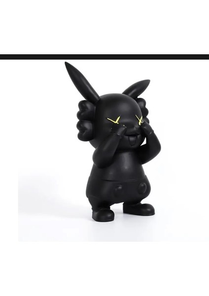 Pikachu Black Decor 20X18X32CM Modern Komik Karikatür Reçine Heykel Ev Salon Masaüstü 1 Adet modelleri