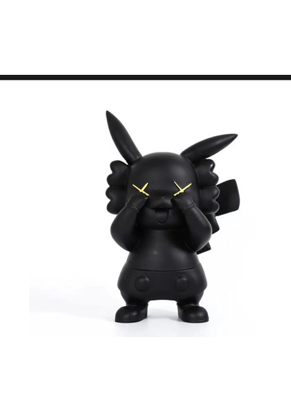 Pikachu Black Decor 20X18X32CM Modern Komik Karikatür Reçine Heykel Ev Salon Masaüstü 1 Adet indirimleri