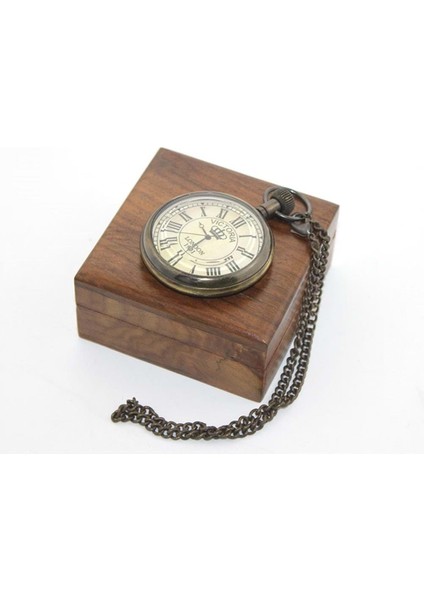 Ahşap Kutulu Pirinç Köstekli Saat fiyatları