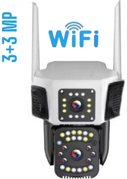Çift Kameralı 1080P Wıfı Ptz Kamera Yeni Ayak Tasarımı