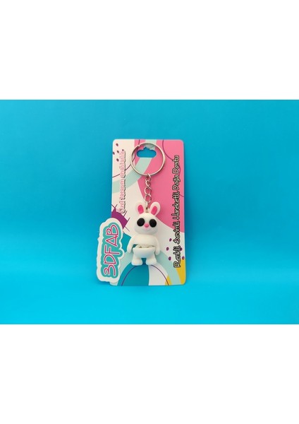 Sevimli Tavşan Anahtarlık - 3D Baskı Özel Tasarım