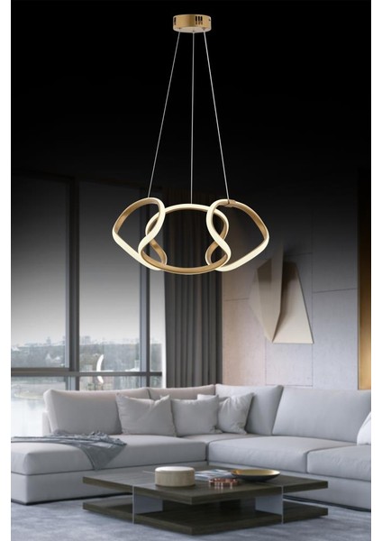 Istanbul Avize Damla Eskitme 3 Renk Kumandalı Ledli Modern LED Avize