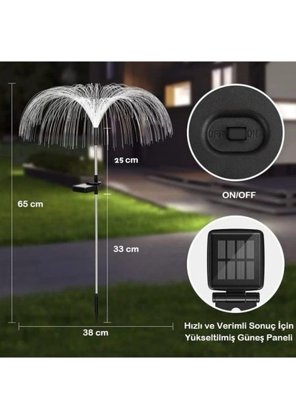 Solar Güneş Enerjili Denizanası LED (2li Set)