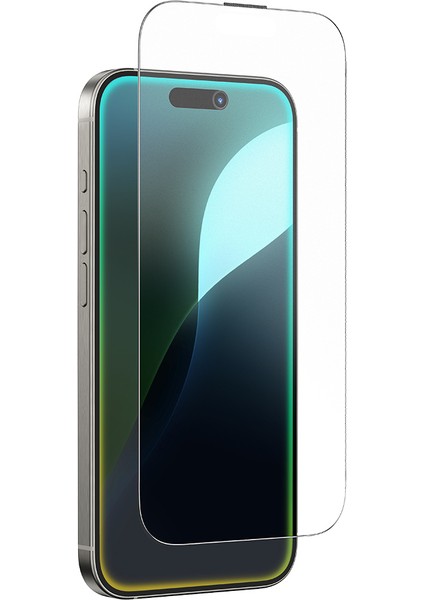 iPhone 16 Amazingthing Titan Mat Parmak Izi Bırakmayan Temperli Cam Ekran Koruyucu Siyah