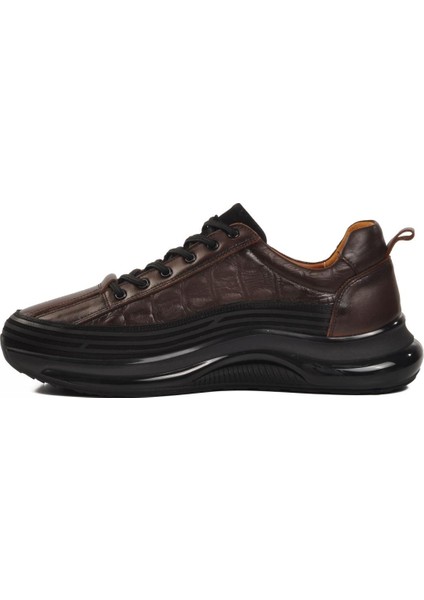 Siyah Nubuk Deri Erkek Sneaker 1004 M