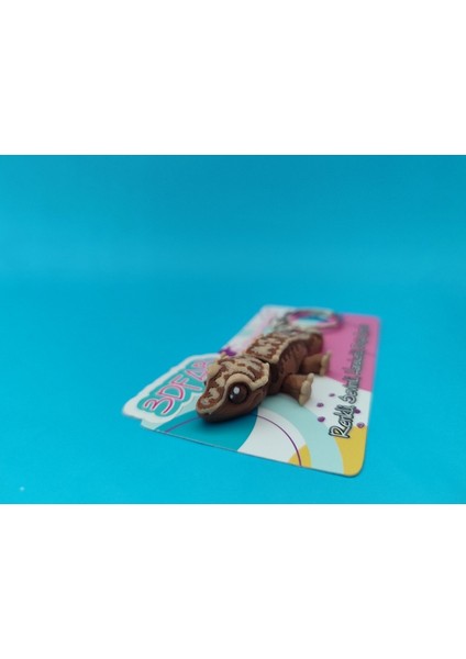 Sevimli Desenli Gecko Anahtarlık - 3D Baskı Özel Tasarım