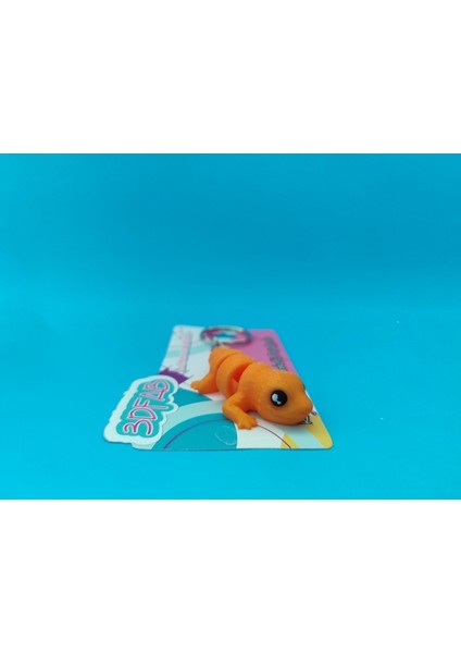 Sevimli Leoplar Gecko Anahtarlık - 3D Baskı Özel Tasarım