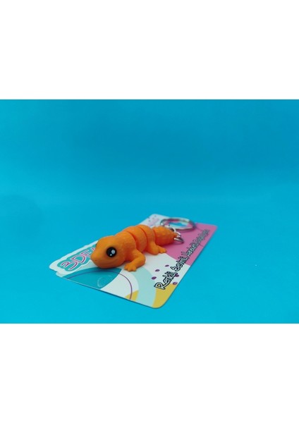 Sevimli Leoplar Gecko Anahtarlık - 3D Baskı Özel Tasarım