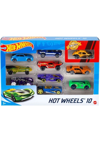 54886 Hot Wheels 10'lu Araba Seti - Karışık Asorti