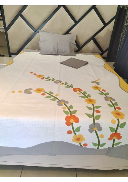 Pamuk Tek Kişilik Aplike Pike