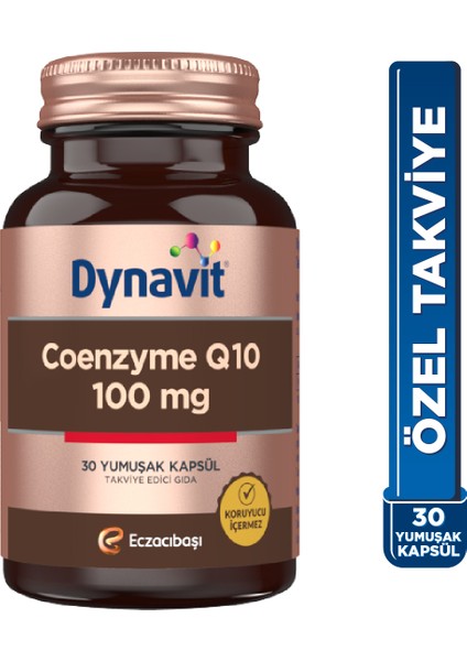 Coenzyme Q10 100 mg 30 Yumuşak Kapsül - Koenzim Q10