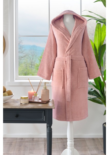 Woven Kapüşonlu Bornoz