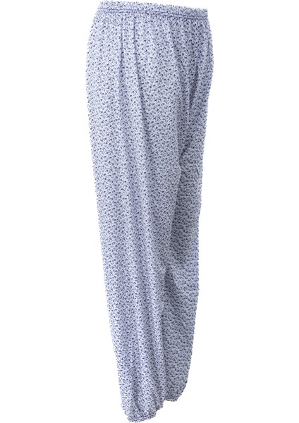 Kadın Yazlık Içlik Anne Pijama Altı Battal Beden Lastikli Paça %100 Pamuk Çiçek Desenliklasik fırsatları