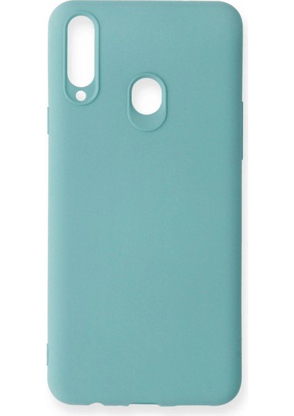 Samsung Galaxy A20S Kılıf First Silikon - Su Yeşili Gnzrz