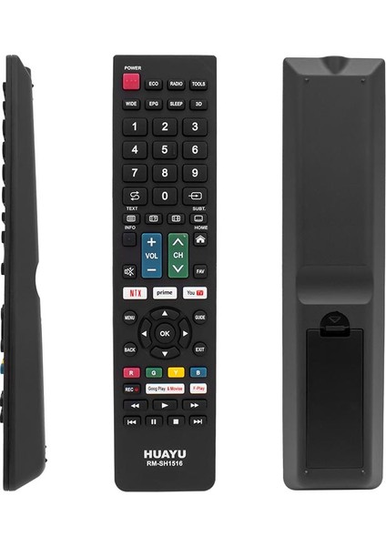Huayu Kl RM-SH1516 Sharp Netflıx- Youtube- Prıme Vıdeo Tuşlu Unıversal Lcd-Led Tv Kumanda (4401)