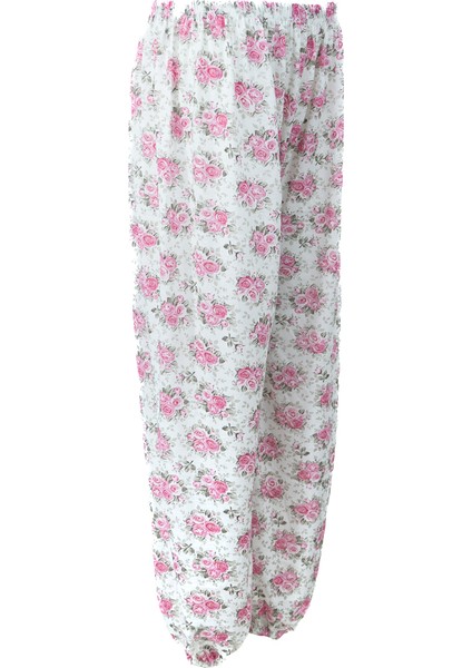 Kadın Yazlık Içlik Anne Pijama Altı Battal Beden Lastikli Paça %100 Pamuk Çiçek Desenliklasik fırsatları