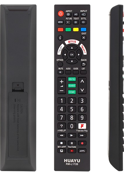 Huayu Kl RM-L1720 Panasonıc Netflıx-Youtube Tuşlu Lcd-Led Tv Kumanda Smart Tüm Modeller (4401)