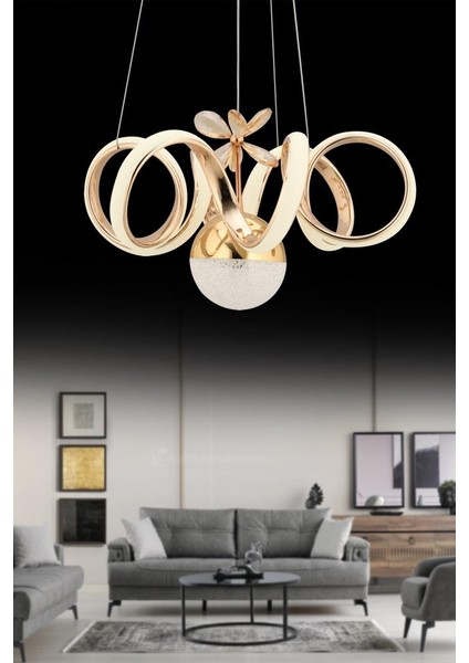 Istanbul Avize Simge Gold Lüx Beyaz Power Ledli Modern Avize fırsatları