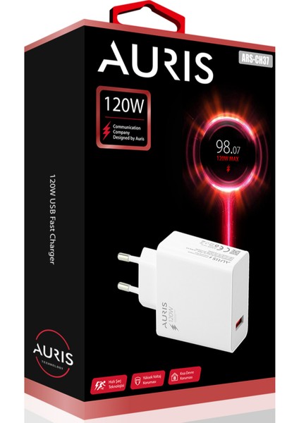 120 Watt Ultra Hızlı Şarj Başlığı Salise Gösterge Çıkaran USB Şarj Cihazı Başlığı 120W fiyatları