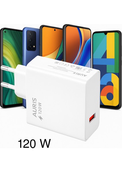 120 Watt Ultra Hızlı Şarj Başlığı Salise Gösterge Çıkaran USB Şarj Cihazı Başlığı 120W modelleri