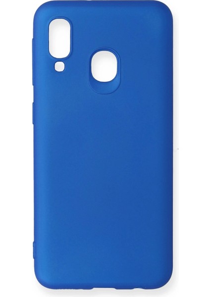 Samsung Galaxy A20E Kılıf First Silikon - Mavi Gnzrz