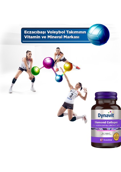 Diamond Collagen & Hyaluronic Acid 30 Tablet - 2'li Avantaj Paketi - Tip 1 Balık Kolajeni