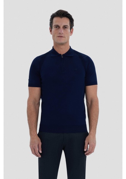 Lacivert Polo Yaka T-Shirt