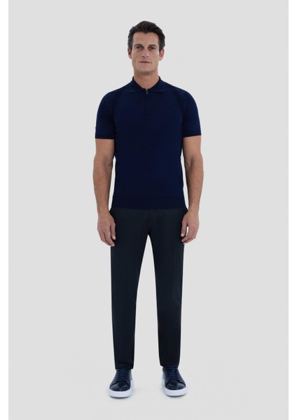 Lacivert Polo Yaka T-Shirt