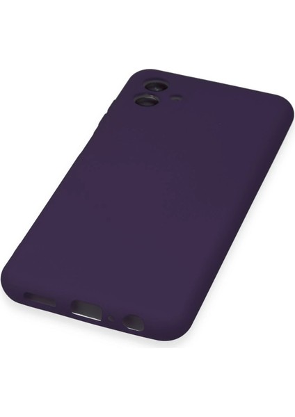 Samsung Galaxy A04E Kılıf Nano Içi Kadife Silikon - Mor Gnzrz