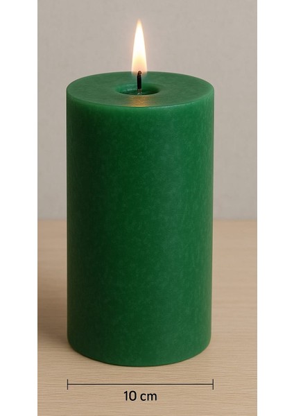 Respira 10*20 Yeşil Silindir Mum