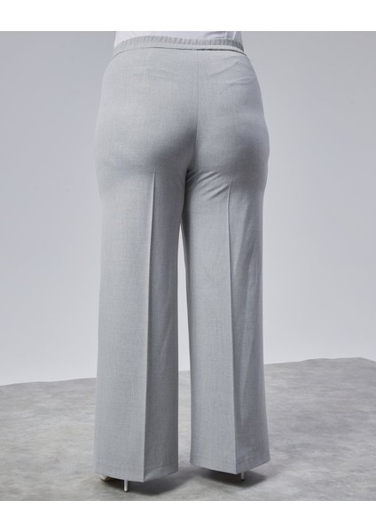 Poly Viscose Full Lycra Beli̇ Lasti̇kli̇ Battal Pantolon