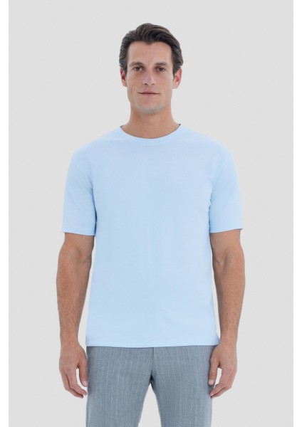 Mavi Bisiklet Yaka T-Shirt