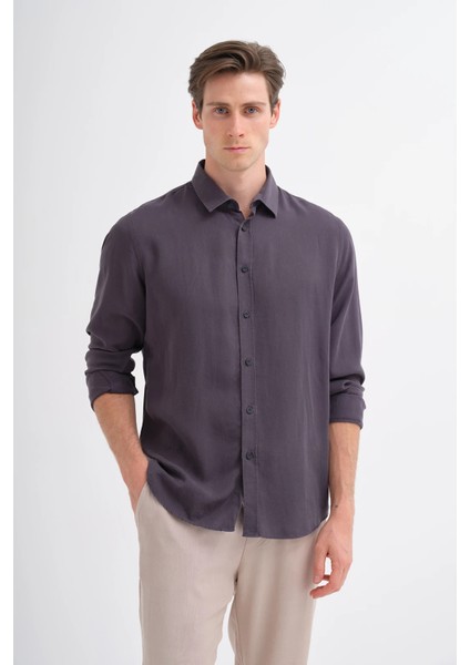 Caz 2061 U.kol Yumuşak Dokulu Erkek Gömlek