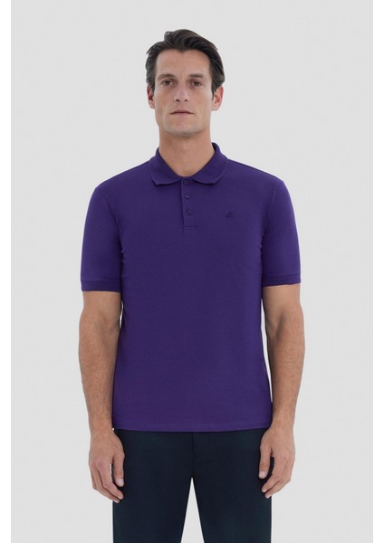 Bordo Polo Yaka T-Shirt