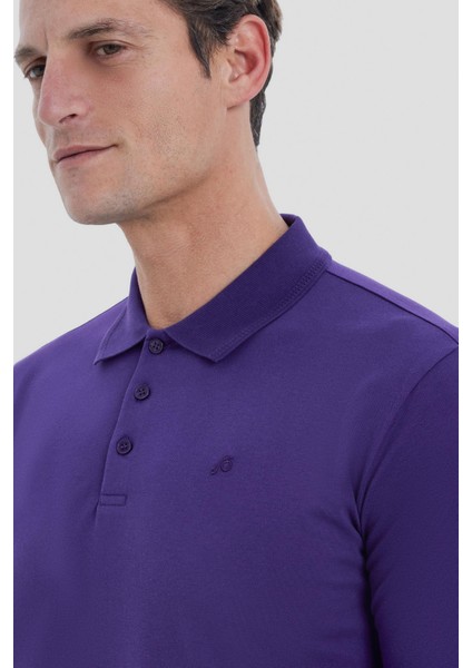 Bordo Polo Yaka T-Shirt