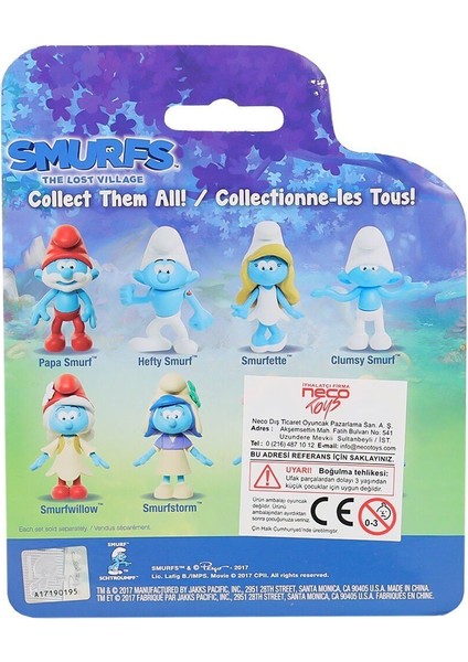 Srn 96562 Şirinler 2li Figür Set -Necotoys