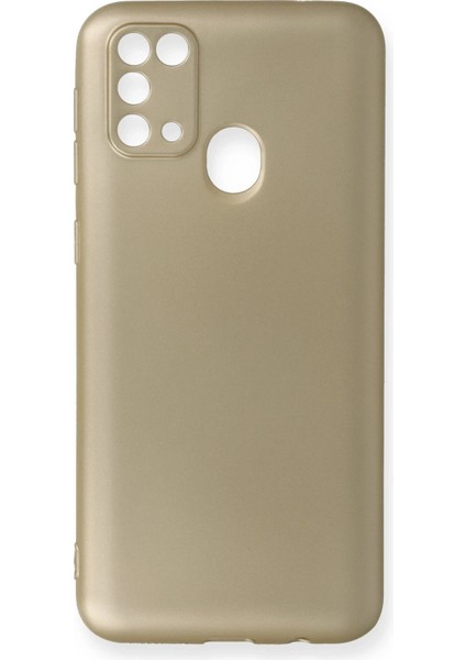 Samsung Galaxy M31 Kılıf First Silikon - Gold Gnzrz