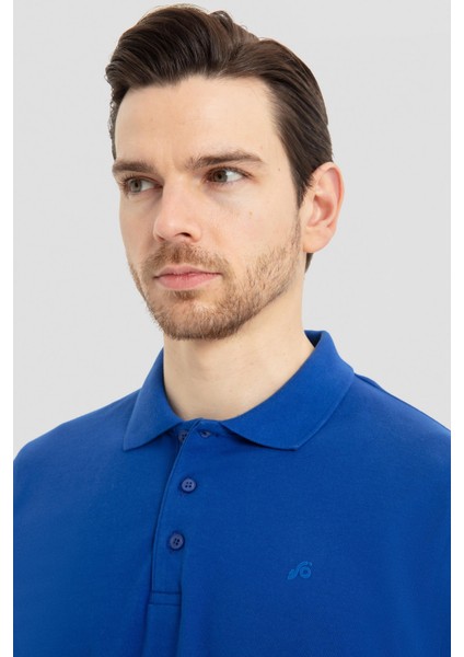 Indigo Polo Yaka T-Shirt