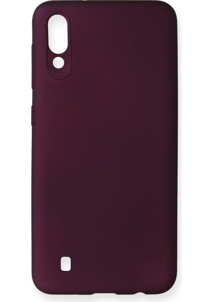 Samsung Galaxy M10 Kılıf First Silikon - Mürdüm Gnzrz