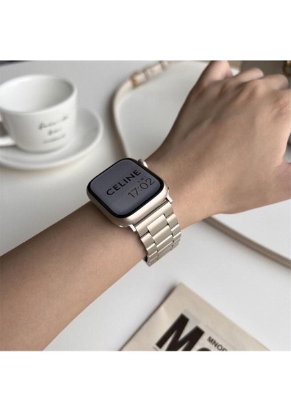 Apple Watch 11-10 42MM 5 6 7 8 9 Se 38-40-41MM Uyumlı Paslanmaz Çelik Kordon Kayış modelleri
