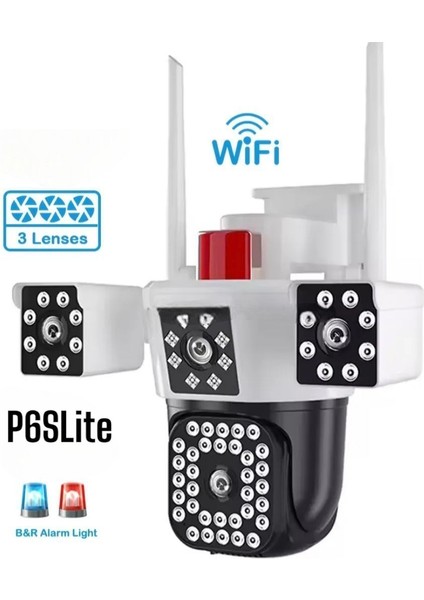 P6SLITE 3 Kameralı Wifi Smart Kamera Tek Gövde 3 Kamera