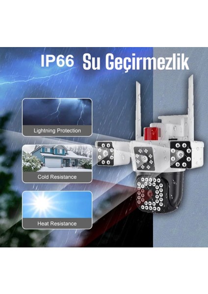 P6SLITE 3 Kameralı Wifi Smart Kamera Tek Gövde 3 Kamera