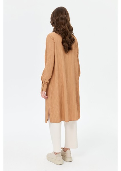 Kapsül Detaylı Kurtarıcı Tunik Camel fiyatları