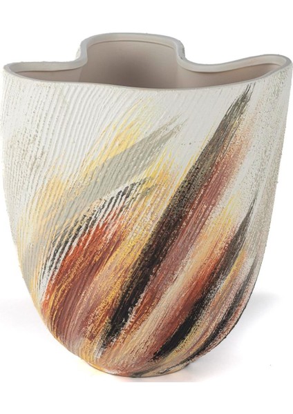 Beyaz Kırmızı Seramik Vazo 30X33CM Dekorasyon Dekoratif Modern Çiçeklik Büyük Soyut 1 Adet fiyatları