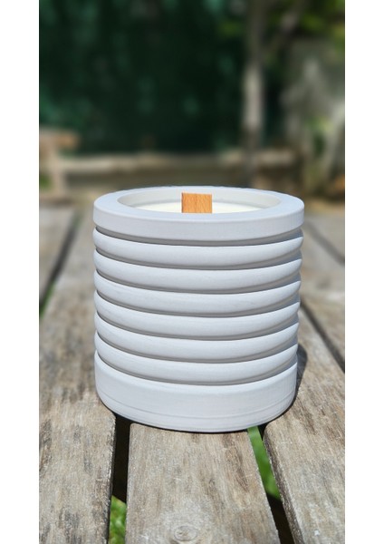 Vanilya Kokulu Beton Soya Mum-Gri-9x9